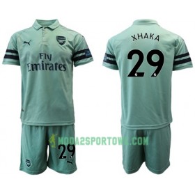 Koszulka Arsenal Xhaka 29 Dziecięcy Trzeci Stroje Piłkarskie 2018/19 Krótki Rękaw